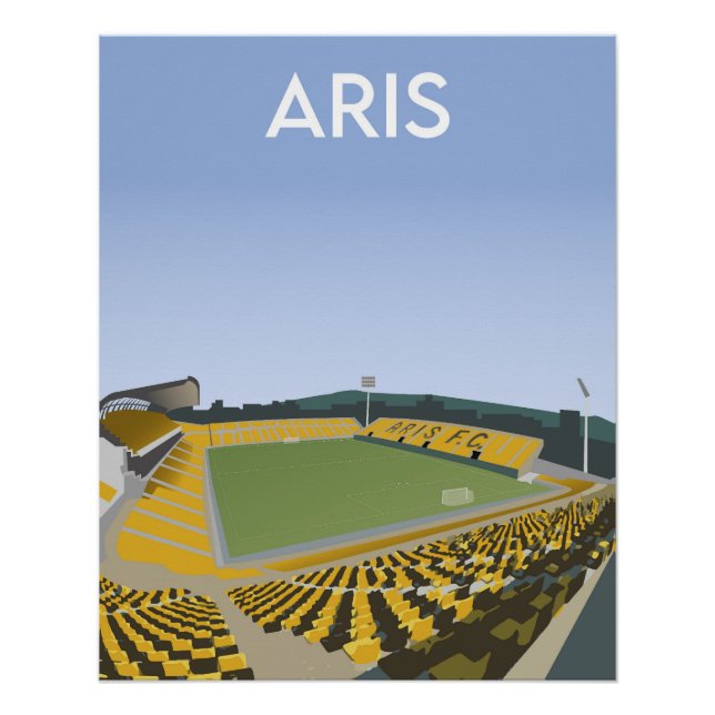 Aris FC Stadium Illustration Poster (Front)