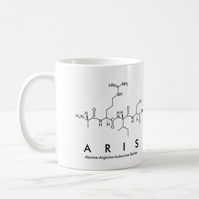 Aris peptide name mug (Left)