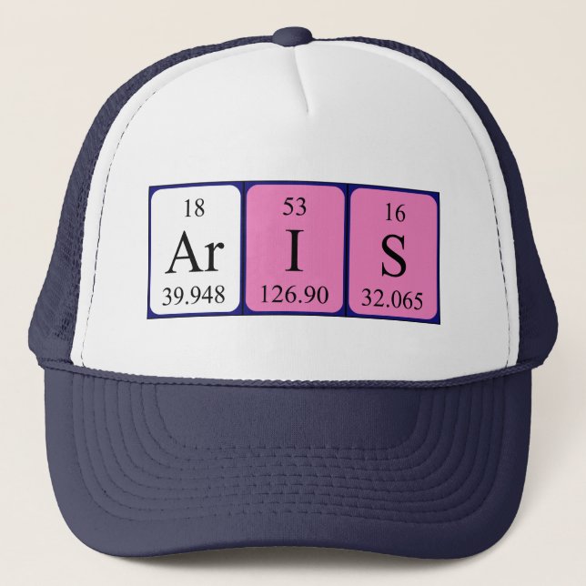 Aris periodic table name hat (Front)
