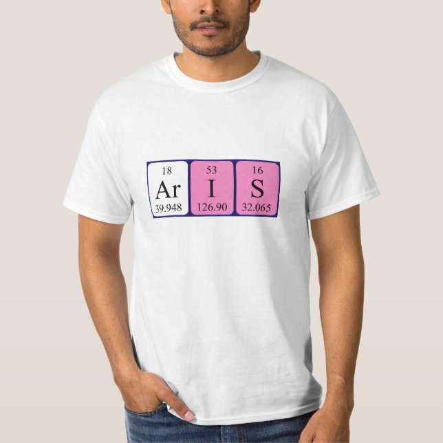 Aris periodic table name shirt (Front)