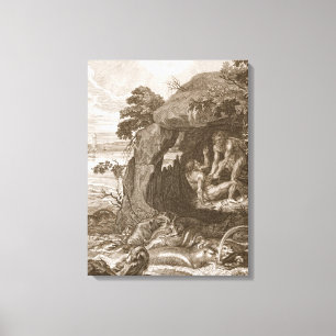 Aristeus Compels Proteus to Reveal his Oracles, 17 Canvas Print