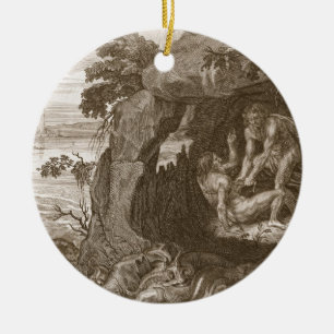 Aristeus Compels Proteus to Reveal his Oracles, 17 Ceramic Tree Decoration
