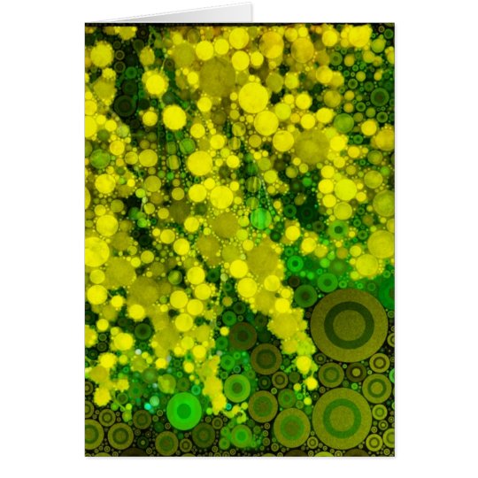Aristic Yellow Mimosa Flower Blank Greeting Card