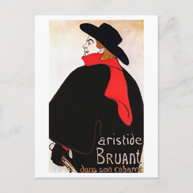 Aristide Bruant dans son Cabaret Postcard (Front)
