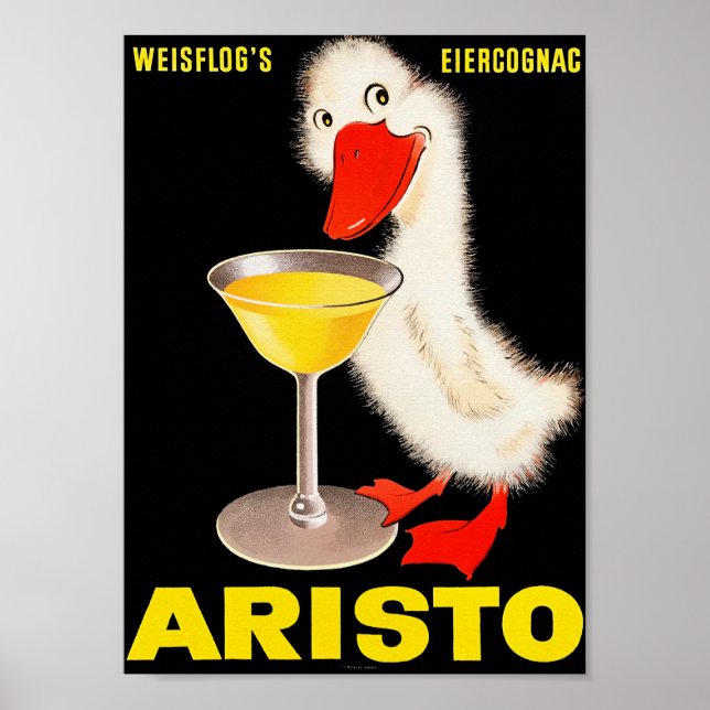 Aristo Egg Cognac - Vintage Advertising Poster (Front)
