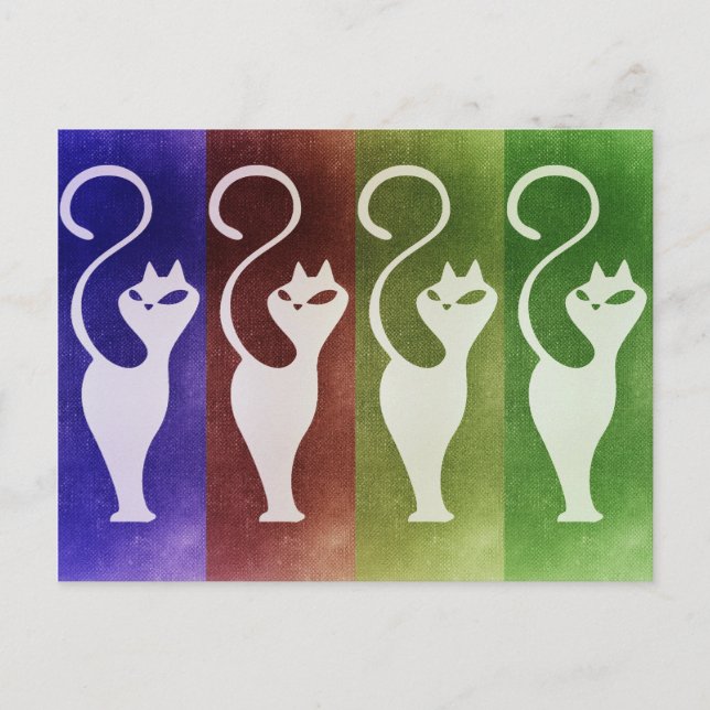 Aristocats White Silhouette Postcard (Front)