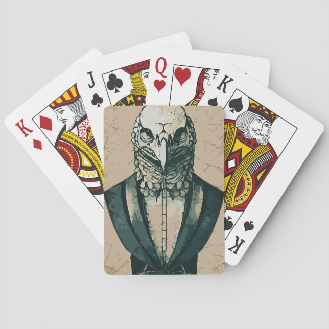 Aristocrat Bald Eagle Statue Playing Cards (Back)