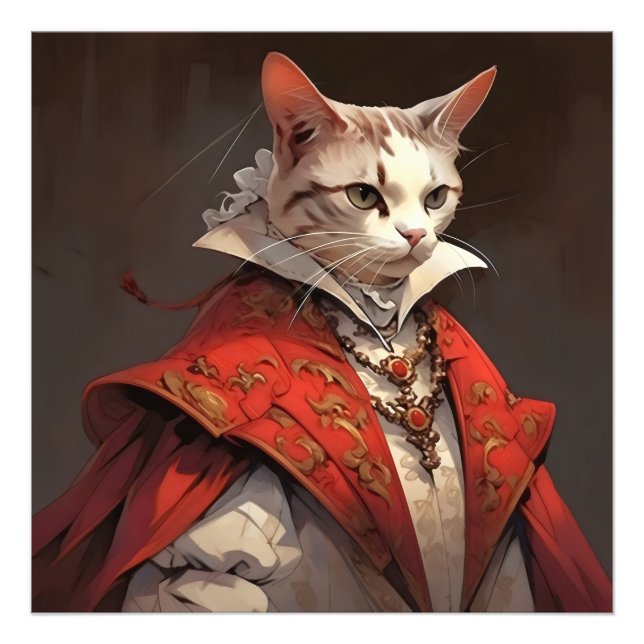Aristocrat Cat Funny Photo Print (Front)