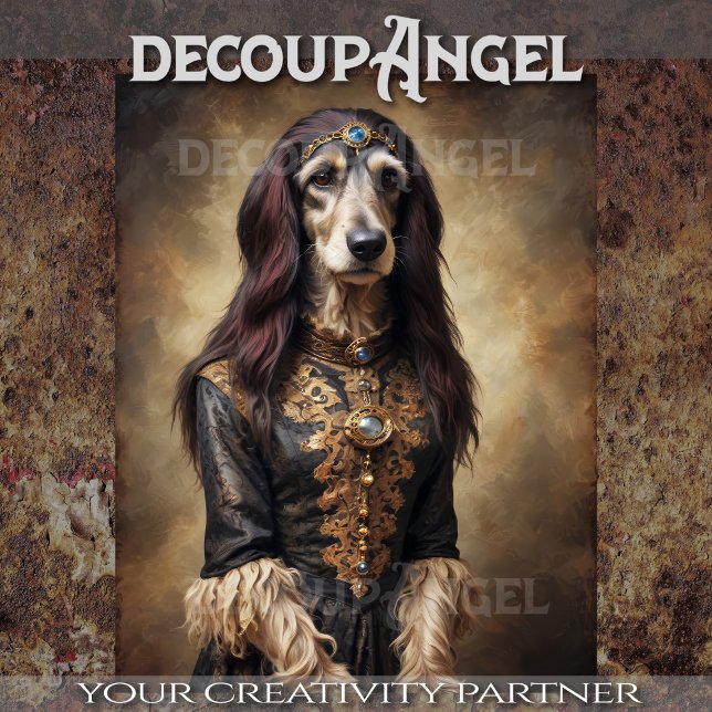 Aristocratic Afghan Hound -Decoupage- Tissue Paper (Creator Uploaded)