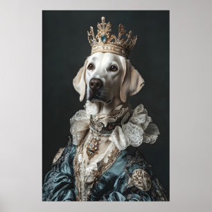 Aristocratic Labrador Art Print, Funny Renaissance Poster