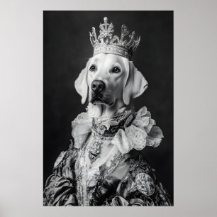 Aristocratic Labrador Portrait Print, Funny Poster