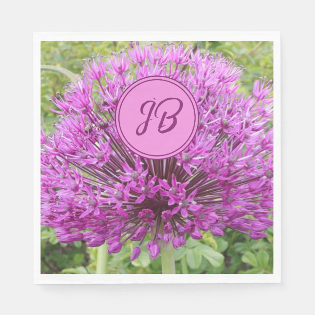 Aristocratic Purple Allium  Napkin (Front)
