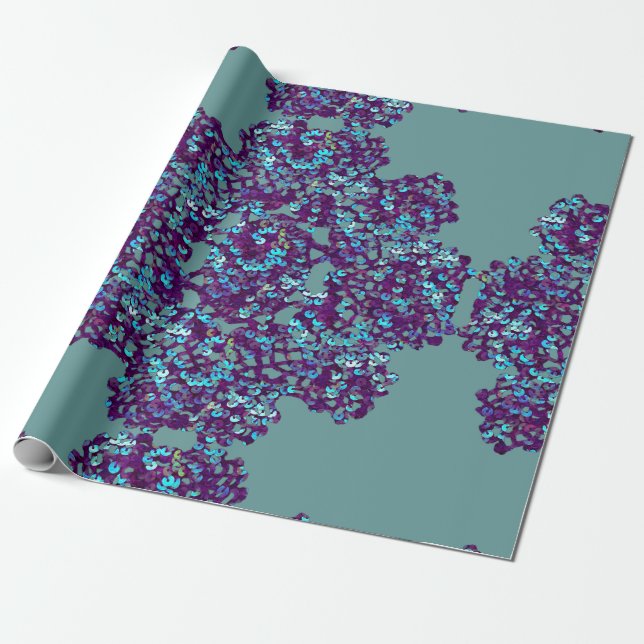 Aristocratic Sequin Wrapping Paper (Unrolled)