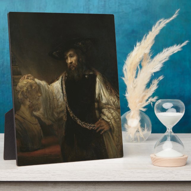 Aristotle (384-322 BC) with a Bust of Homer Plaque (Side)