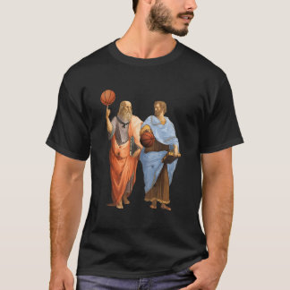 Aristotle And Plato With Basketballs Philosophy Ma T-Shirt