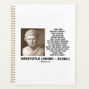 Aristotle Any One Can Get Angry Right Person Time Planner