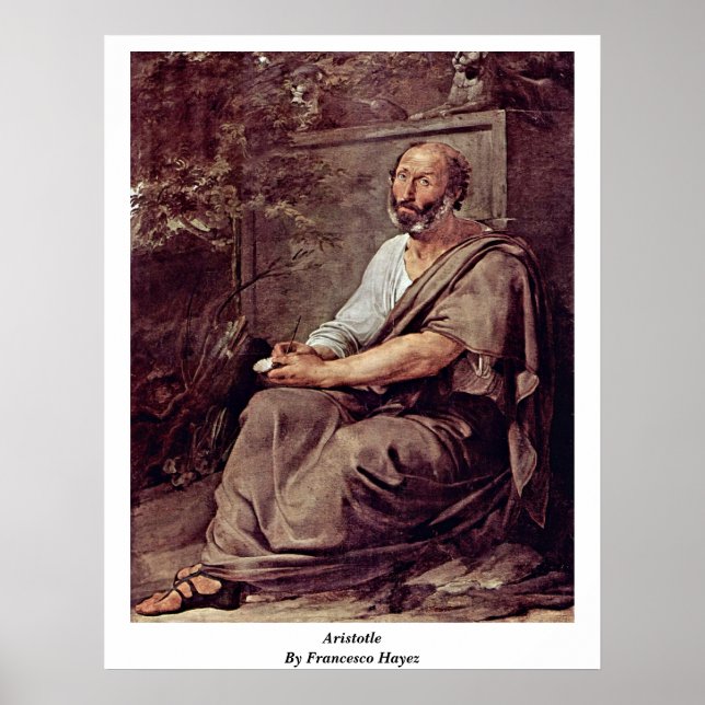 Aristotle By Francesco Hayez Poster (Front)