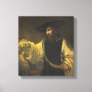 Aristotle Contemplating the Bust of Homer, 1653 Canvas Print