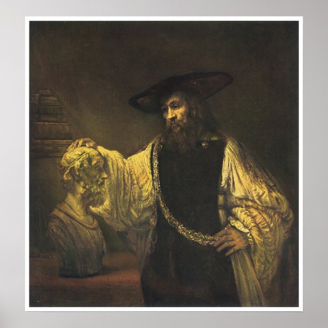 Aristotle Contemplating the bust of Homer, 1653 Poster (Front)