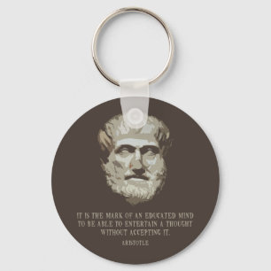 Aristotle Educated Mind Key Ring