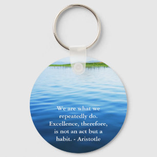 Aristotle Excellence Quotation Key Ring