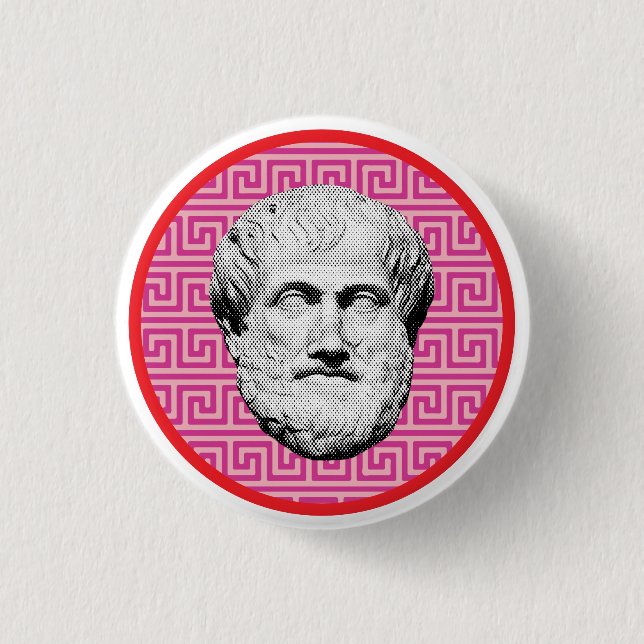 Aristotle Greek Philosopher 3 Cm Round Badge (Front)