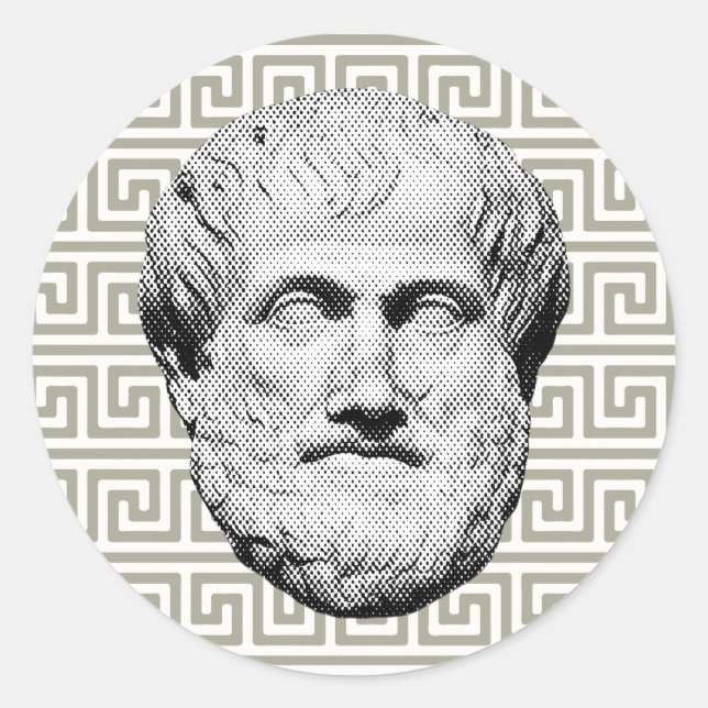 Aristotle Greek Philosopher Classic Round Sticker (Front)
