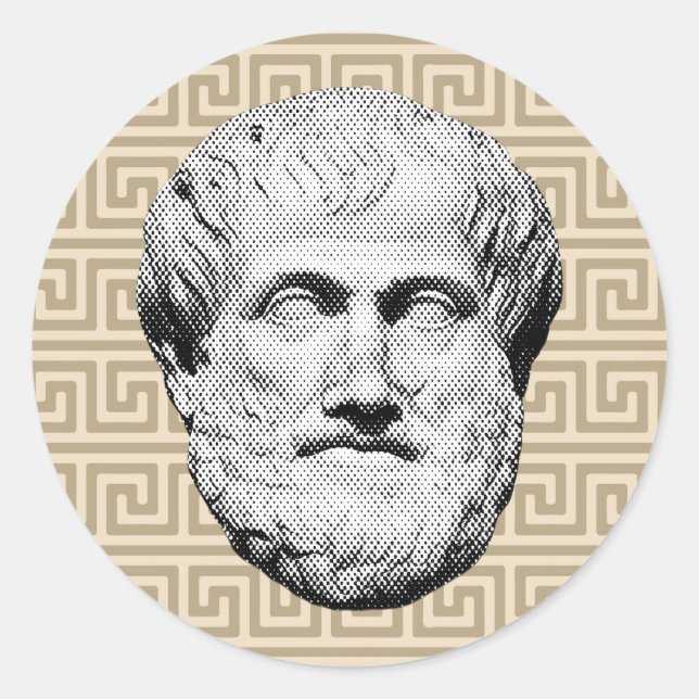 Aristotle Greek Philosopher Classic Round Sticker (Front)