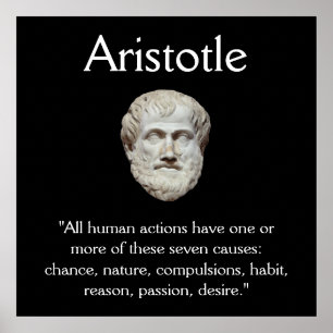 Aristotle - Human Behaviour Quote Poster