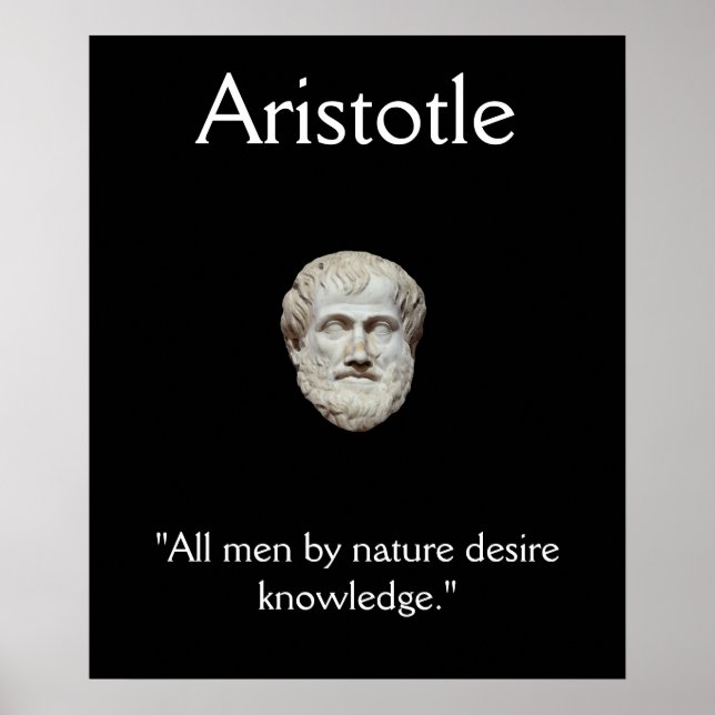 Aristotle - Knowledge Quote Poster (Front)