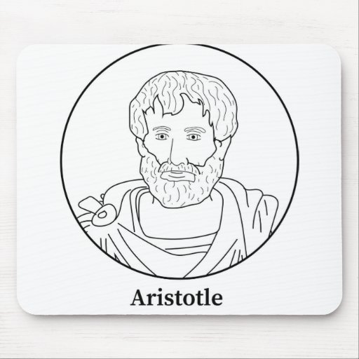 Image of Aristotle Line Portrait Mouse Mat
