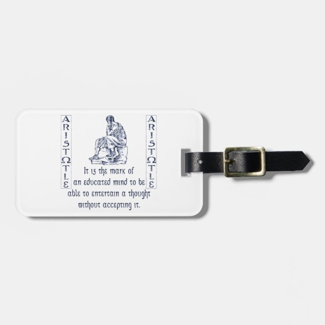 Aristotle Luggage Tag (Front Horizontal)