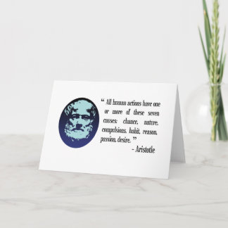 Aristotle philosophical quotations card