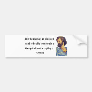 Aristotle Quote 1b Bumper Sticker