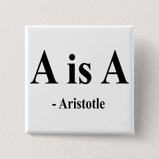 Aristotle Quote 2a 15 Cm Square Badge (Front)