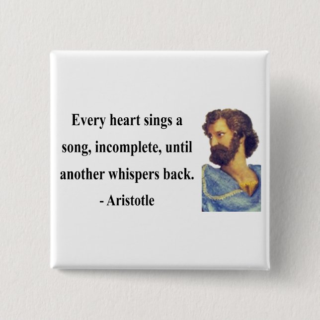 Aristotle Quote 3b 15 Cm Square Badge (Front)