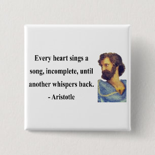 Aristotle Quote 3b 15 Cm Square Badge