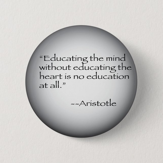 Aristotle Quote 6 Cm Round Badge (Front)