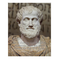 ARISTOTLE QUOTE FOCUS - MARBLE STONE BUST