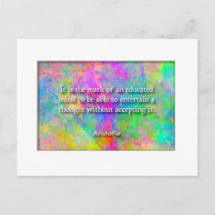 Aristotle quote postcard