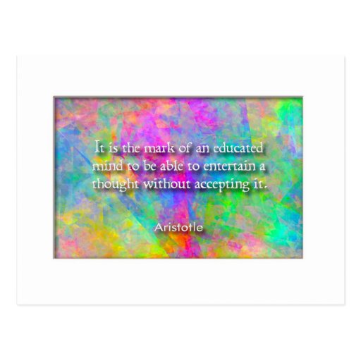 Image of Aristotle quote postcard