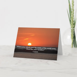 Aristotle Quote Sunset Graduation Card
