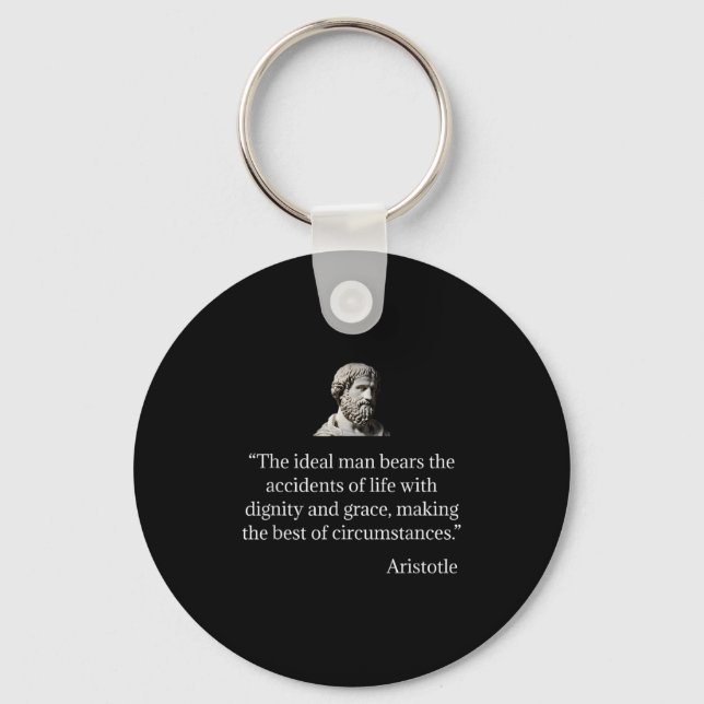 Aristotle Shirt On The Ideal Man Aristotle Philoso Key Ring (Front)