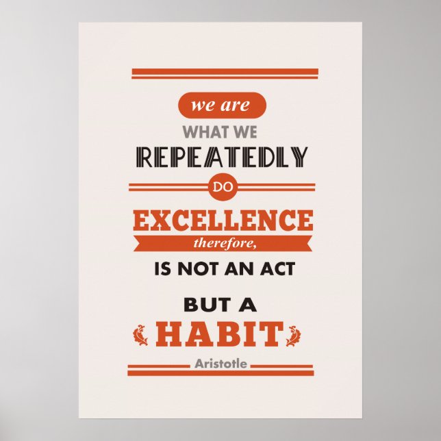Aristotle We are what we repeatedly do Poster (Front)