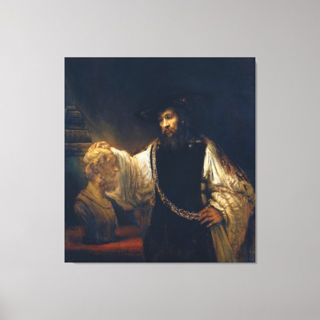 Aristotle with a Bust of Homer by Rembrandt (1653) Canvas Print (Front)