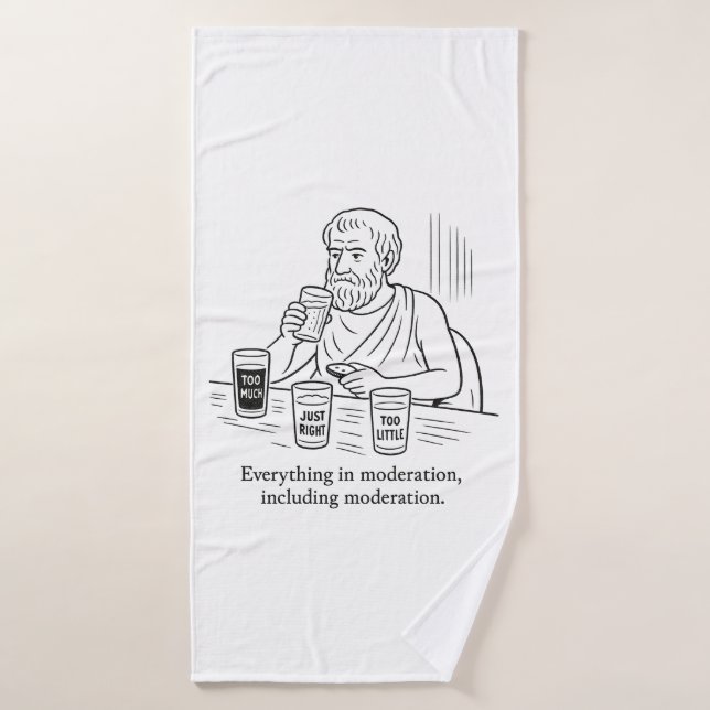 Aristotle's Guide to Moderation Bath Towel (Bath Towel)