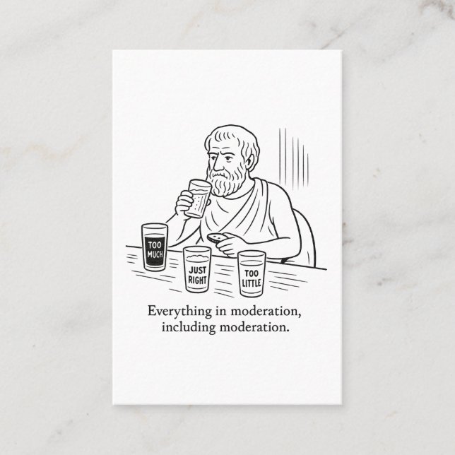 Aristotle's Guide to Moderation Business Card (Front)