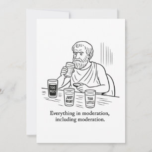 Aristotle's Guide to Moderation Card