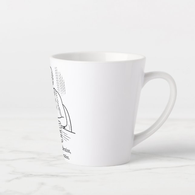Aristotle's Guide to Moderation Latte Mug (Right)