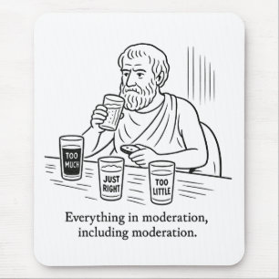 Aristotle's Guide to Moderation Mouse Mat